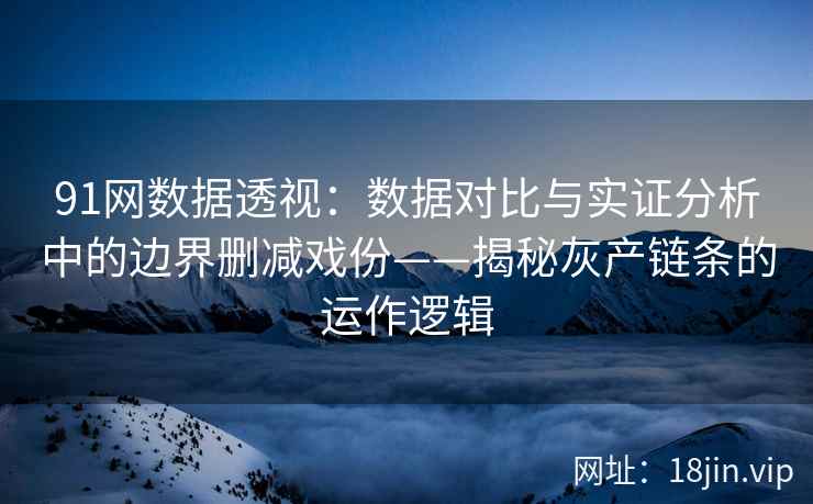 91网数据透视：数据对比与实证分析中的边界删减戏份——揭秘灰产链条的运作逻辑