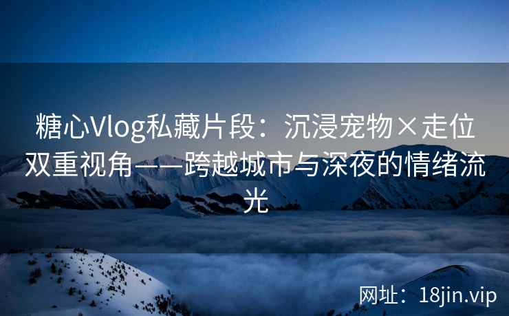 糖心Vlog私藏片段：沉浸宠物×走位双重视角——跨越城市与深夜的情绪流光