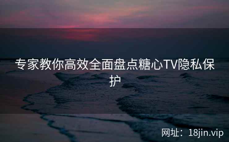 专家教你高效全面盘点糖心TV隐私保护