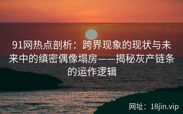 91网热点剖析：跨界现象的现状与未来中的缜密偶像塌房——揭秘灰产链条的运作逻辑