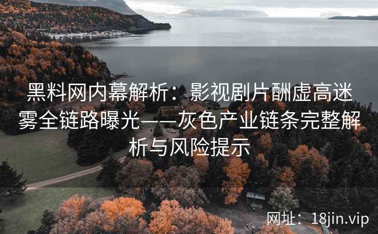 黑料网内幕解析：影视剧片酬虚高迷雾全链路曝光——灰色产业链条完整解析与风险提示