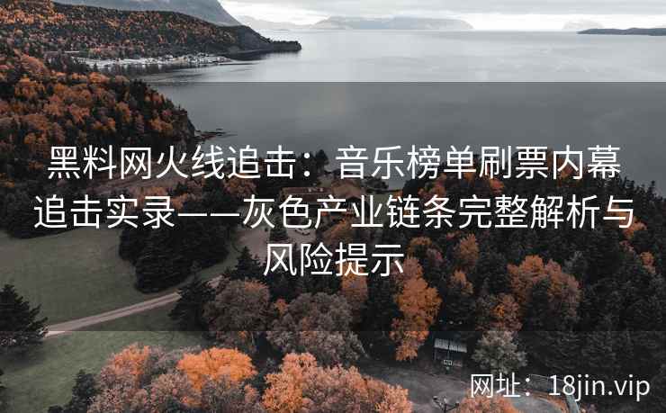 黑料网火线追击：音乐榜单刷票内幕追击实录——灰色产业链条完整解析与风险提示